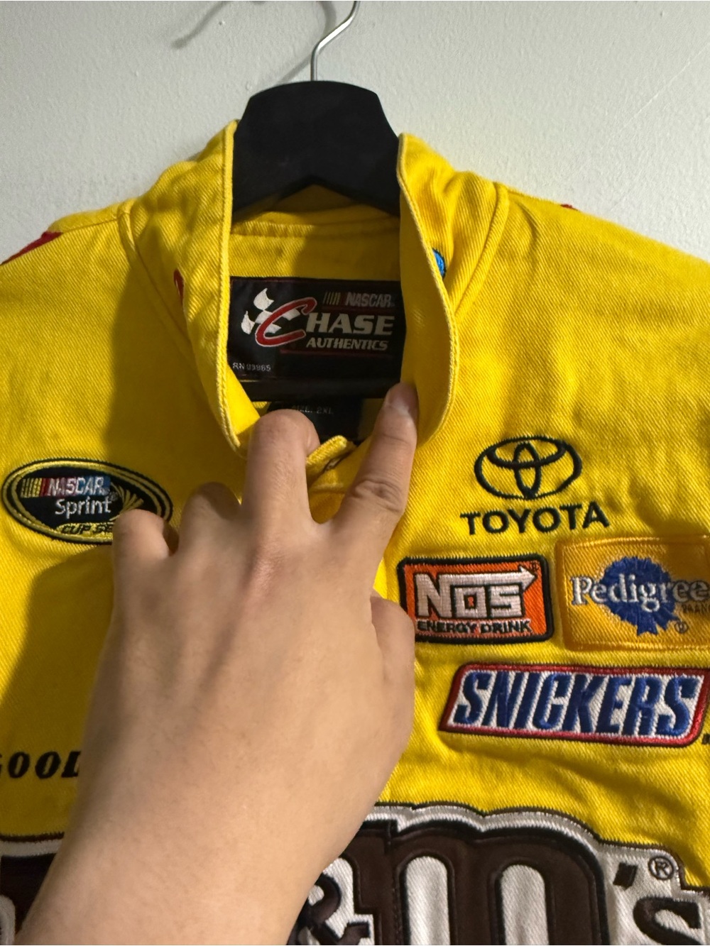 M&M’s Chase Authentics Yellow Racing Jacket - Picture 2 of 6